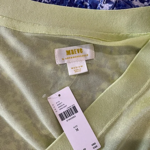 Maeve Light Yellow V-Neck Cardigan - Picture 6 of 6